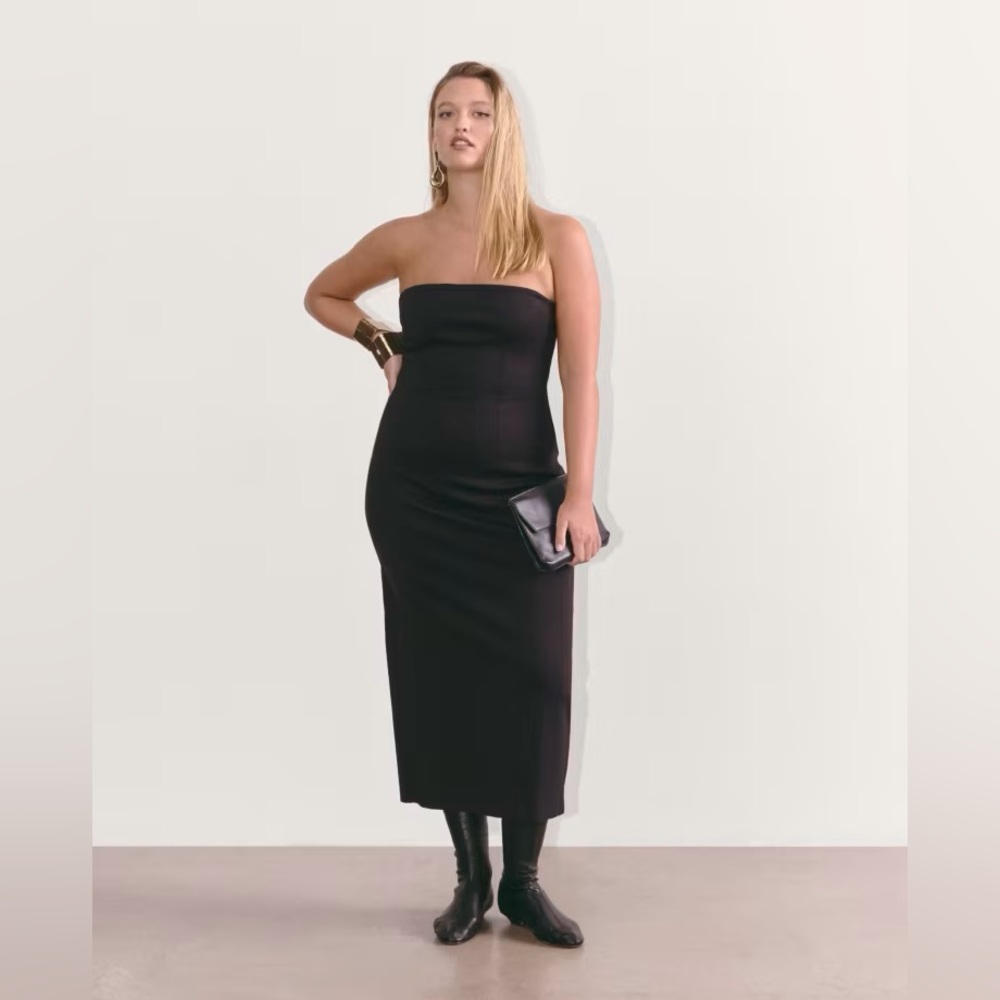 🖤EVERLANE THE DREAM STRAPLESS DRESS IN BLACK XS M